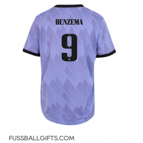 Real Madrid Karim Benzema #9 Fußballbekleidung Auswärtstrikot Damen 2022-23 Kurzarm